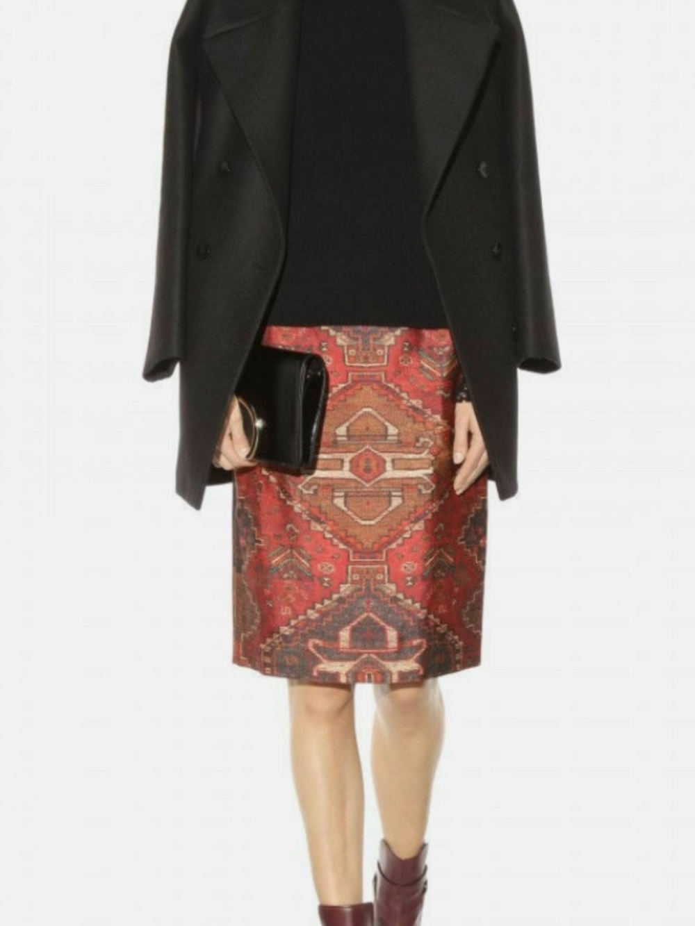 NWT Tory Burch Kera Marrakech Stretch Wool Silk Tapestry Skirt size 8